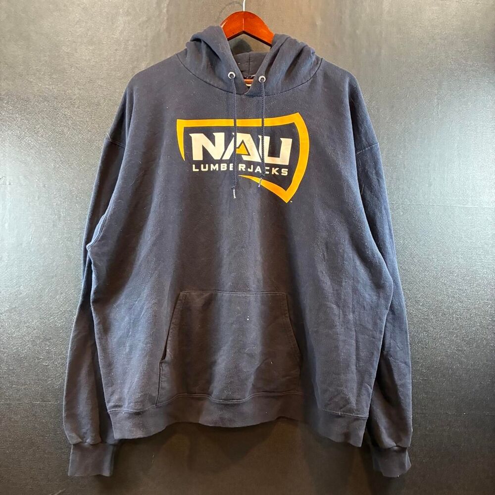 Champion Men's Navy and Blue Hoodie